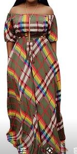 Off the shoulder maxi dress